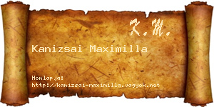 Kanizsai Maximilla névjegykártya